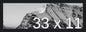 Frame It Easy 33 x 11 Black Wood Frame by FrameItEasy