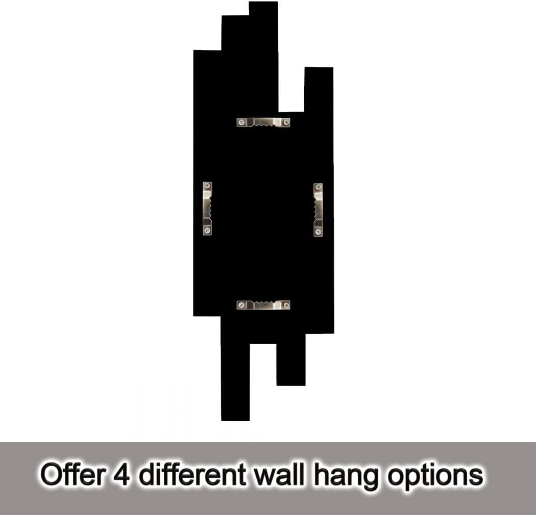 Artisan Set of 4 Silver Beveled Wall Decor Mirrors - 24x8 Inch Each, Creative Combination Design for Modern & Farmhouse Home Decor, Shatter-Resistant Glass with Wood Backing