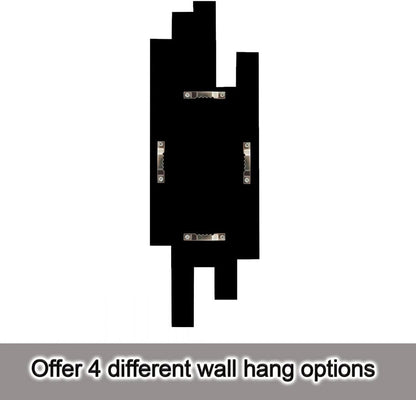 Artisan Set of 4 Silver Beveled Wall Decor Mirrors - 24x8 Inch Each, Creative Combination Design for Modern & Farmhouse Home Decor, Shatter-Resistant Glass with Wood Backing