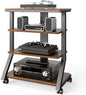 rfiver 4-tier av media stand with wheels, mobile, main product view