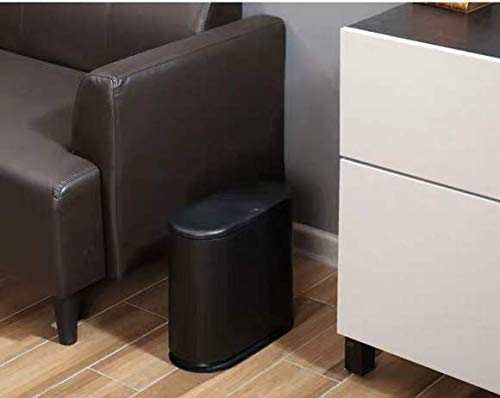 IEEK Plastic Trash Can with Press Top Lid, 3.2 Gallon /12 Liter Garbage Can - Image 3