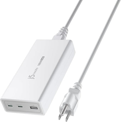 j5create 185W GaN USB-C/A 3-Port Laptop Super Charger w/Power Delivery 3.1 by j5create