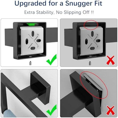 gypie bathroom accessories set wall mounted, 5-piece 24in shown in use