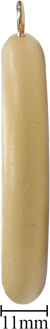 Merriway BH05956 (10 Pcs) Wooden Curtain Drapery Pole Rod Rings with Screw Eye, Inner Diameter 45 mm (1.3/4 Inch) Outer Diameter 64 mm (2.1/2 Inch), Light Brown - Pack of 10 Pieces