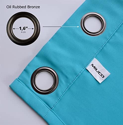 miuco 1 pair thermal insulated grommet 52-inch-by-63-inch blackout on a desk or shelf