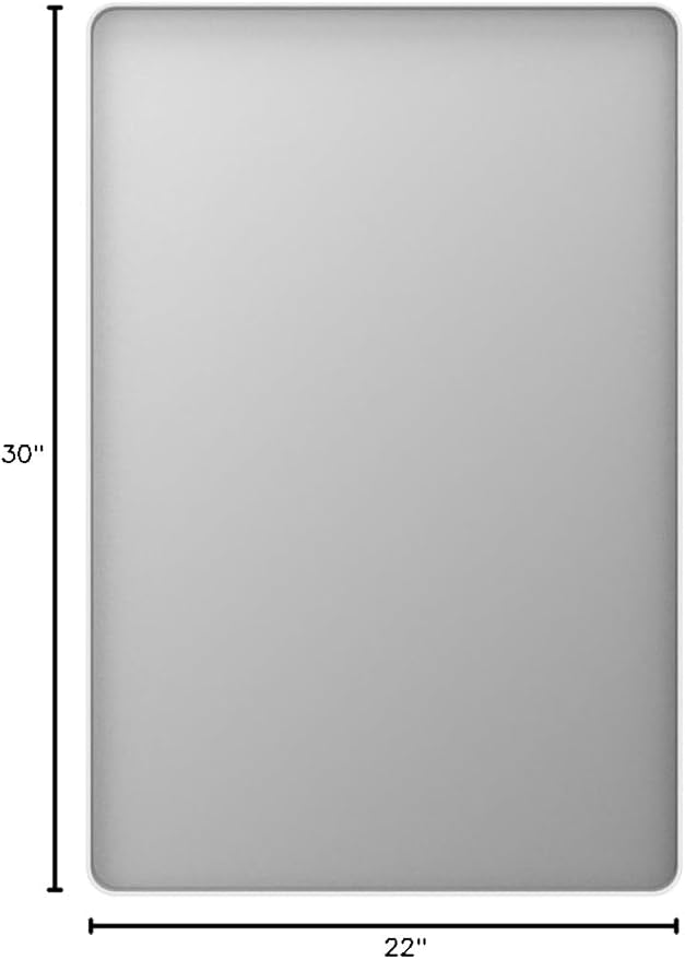 LOAAO 22x30 Inch White Metal Framed Bathroom Mirror - Image 8