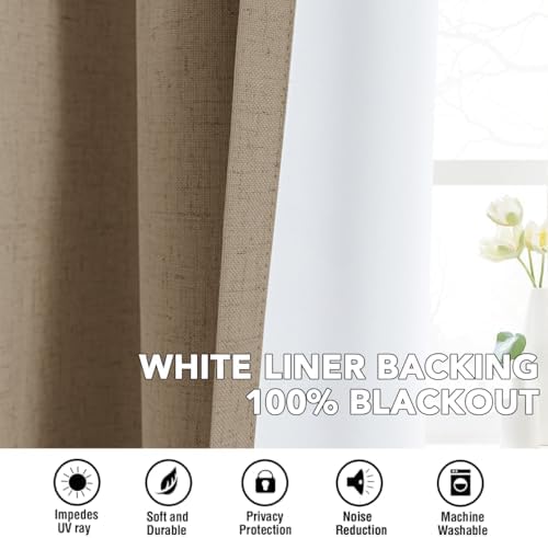 h.versailtex 100% blackout linen curtains 63" l heathered, package contents