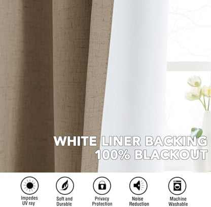 h.versailtex 100% blackout linen curtains 63" l heathered, package contents