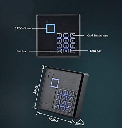 MENGQI-CONTROL 4 Doors RFID/Password Door Lock System Smart Access Control - Image 8