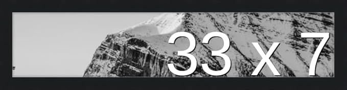 Frame It Easy 33 x 7 Black Wood Frame by FrameItEasy