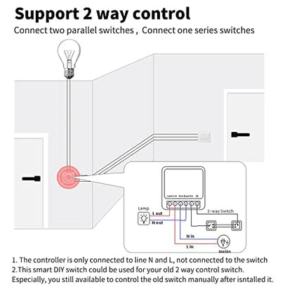 IHSENO ZigBee3.0 Smart Switch Mini Relay Switch, ZigBee Smart Light Switch Need - Image 3