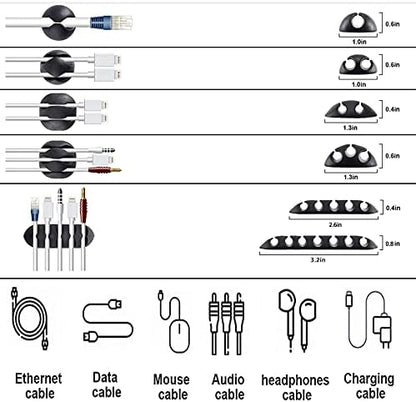 Cord Management Organizer Kit 4 Cable Sleeve split - Image 3