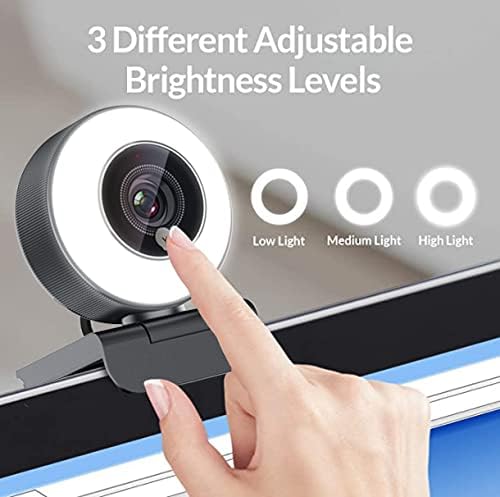 Angetube Streaming 1080P HD Webcam Built in Adjustable Ring Light and Mic. - Image 2