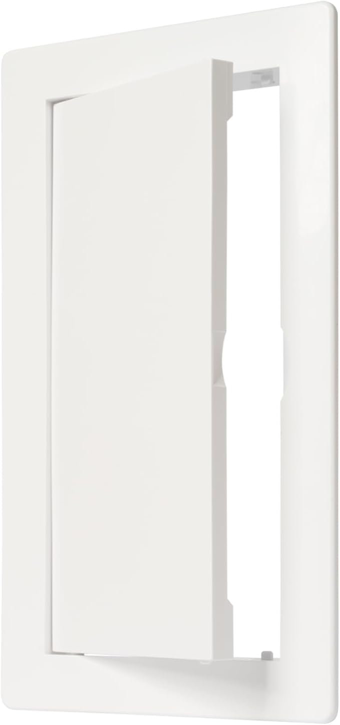 4" x 8" White Plastic Access Panel. Service Shaft Door Panel. Plumbing by Unknown