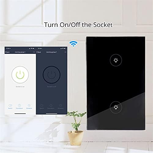 WiFi Smart Wall Touch Light Switch Glass Panel Wireless Remote Control by - Image 8