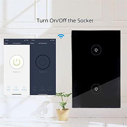 WiFi Smart Wall Touch Light Switch Glass Panel Wireless Remote Control by - Image 8
