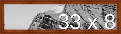 Frame It Easy 33 x 8 Russet Wood Frame by FrameItEasy