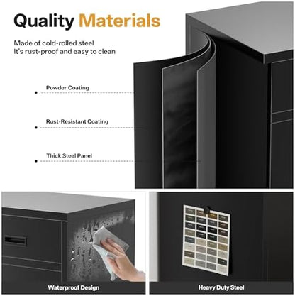 metal storage cabinet, garage storage cabinet with 1, side view