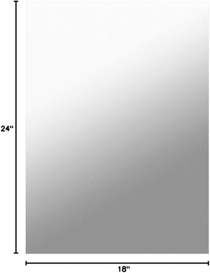 Mirrorons Frameless Wall Mirror 18" x 24", Modern Rectangle Bathroom Mirrors - Image 10