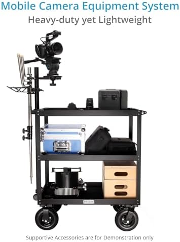 proaim bowado 36" 3-tier video camera cart, 200kg/440lb, close-up detail