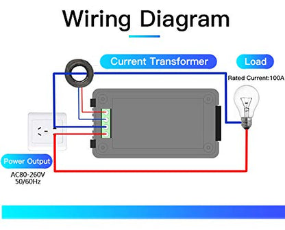 AC Current Voltage Amperage Power Energy Panel Meter LCD Digital Display - Image 8