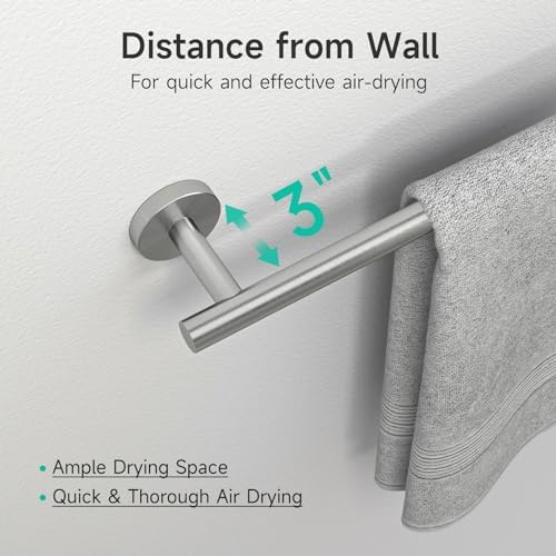ushower 4pcs brushed nickel bathroom accessories set, 18-inch, view 9