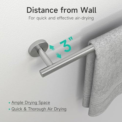 ushower 4pcs brushed nickel bathroom accessories set, 18-inch, view 9