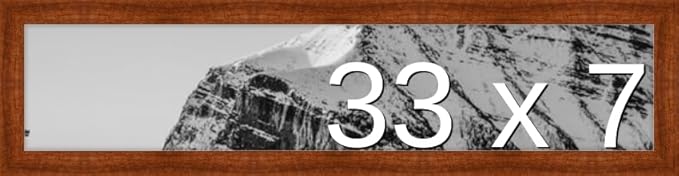Frame It Easy 33 x 7 Russet Wood Frame by FrameItEasy