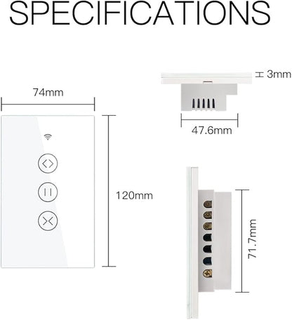 MOES WiFi Smart Curtain Switch Motorized Roller Blinds Shutter Switch, Smart - Image 6