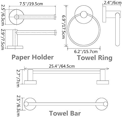 3-piece bathroom accessories set wall mounted,bathroom hardware set, close-up detail