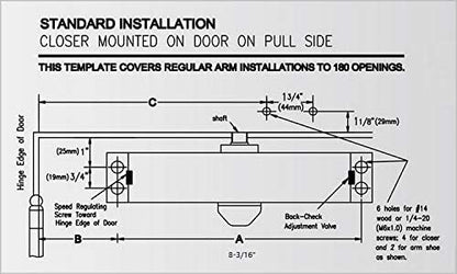 CLG HARDWARE DC6003 Medium Duty Commercial Door Closer - Image 8
