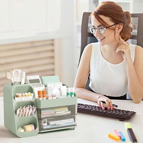 hblife desk organizer with pen pencil holder for on a desk or shelf