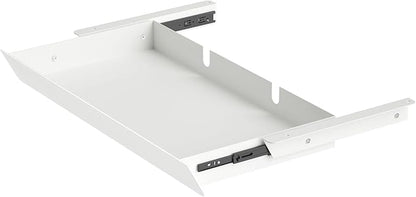 White Large Under Desk Mounted Sliding Drawer by GAXOMO