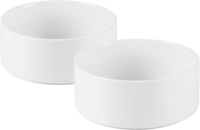 Ceramic 5.1inch Set of 2 Dog and Cat Bowls, Food and Water Feeder by Havniva