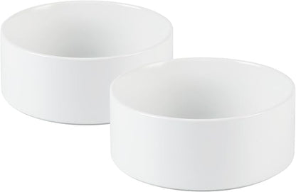 Ceramic 5.1inch Set of 2 Dog and Cat Bowls, Food and Water Feeder by Havniva