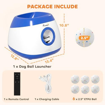 pawhut automatic dog ball launcher remote control for, view 9