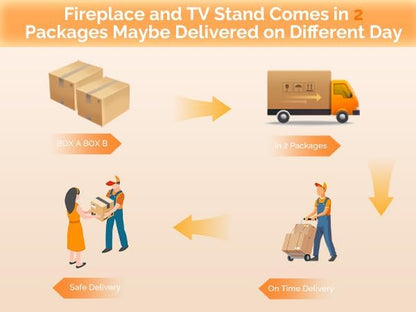 Bonnlo Fireplace TV Stand for 80 Inch TVs, LED Lighting, Media Console for - Image 8