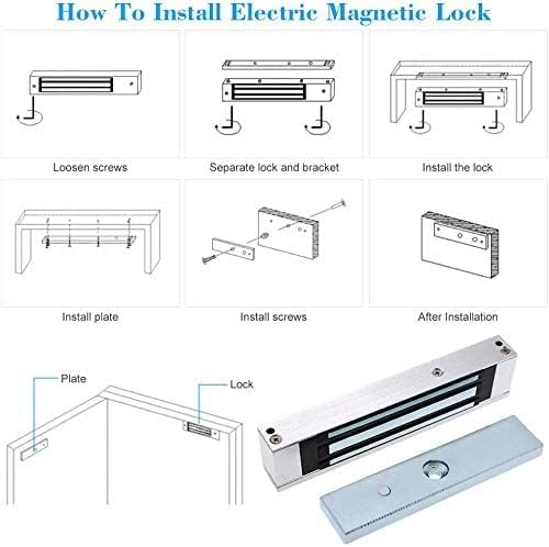 Electric Magnetic Lock 180KG 350LBS Holding Force Electromagnet Lock 12V Fail - Image 6