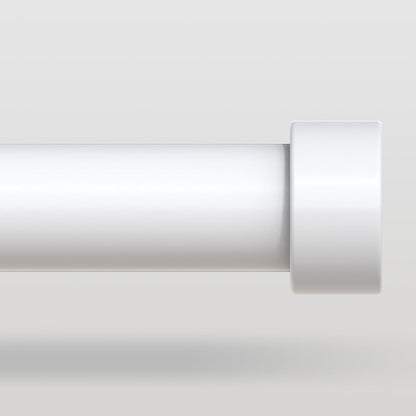 VOIIY White Curtain Rods for Windows 48 to 84 Inch(4-7 Feet),1" Diameter Drapery Rods with Modern Style End Cap Finials,Size:36-88 Inch