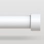 VOIIY White Curtain Rods for Windows 48 to 84 Inch(4-7 Feet),1" Diameter Drapery Rods with Modern Style End Cap Finials,Size:36-88 Inch