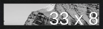 Frame It Easy 33 x 8 Black Grain Wood Frame by FrameItEasy