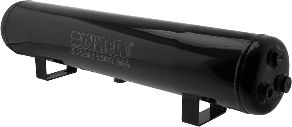 Vixen Air 4 Gallon Aluminum Air Tank 200 PSI, 7 Ports Kit Black VXT4100AB For...