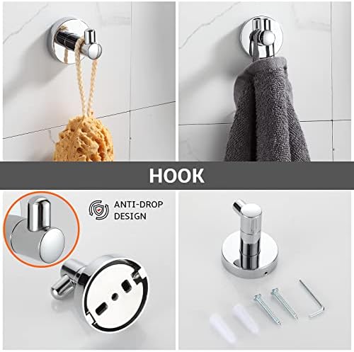 bgl bathroom accessory set chrome 4 pieces bathroom showing dimensions