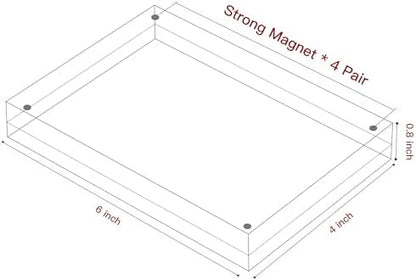 5PACK Acrylic Picture Frames 4x6 Magnetic Acrylic Picture Frames,Freestand Photo Frame Bulk,4 by 6 Clear Double-Sided Picture Frame with Gift Box Christmas Gift