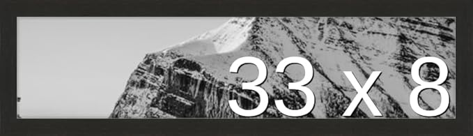 Frame It Easy 33 x 8 Coffee Wood Frame by FrameItEasy