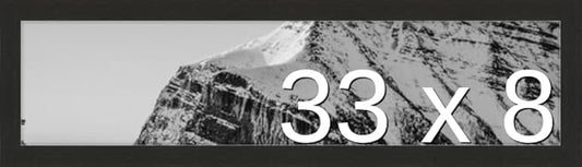 Frame It Easy 33 x 8 Coffee Wood Frame by FrameItEasy