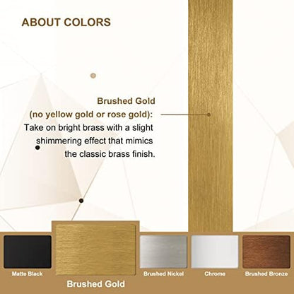 andy star oval mirrors for bathroom, 20x28 gold, front angle view