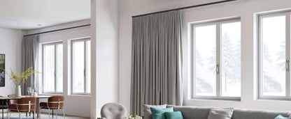 Flexible Ceiling Curtain Tracks, Ceilings Track for Curtains, Aluminum Curtains Track Ceilings Mount,Wall Mount Curtain Rail, Ceiling Curtain Rod, Sliding Curtain Tracks with Clips (White 9FT)