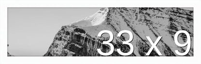 Frame It Easy 33 x 9 White Wood Frame by FrameItEasy