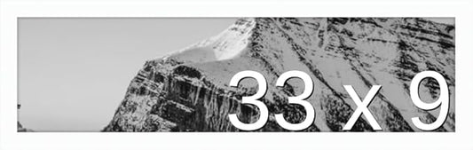 Frame It Easy 33 x 9 White Wood Frame by FrameItEasy